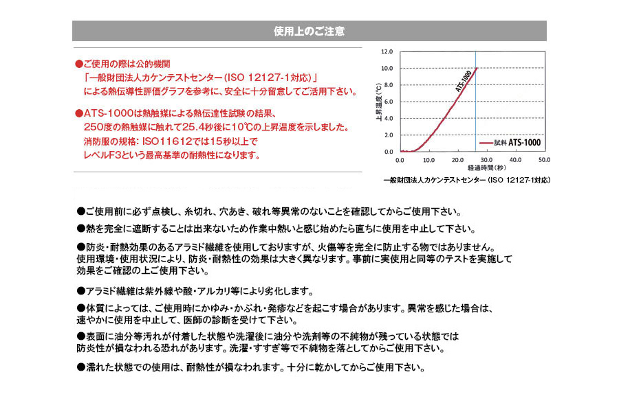 日本防炎協会認定 とても燃えにくい防炎・耐熱手袋スーパーアツボウグ 