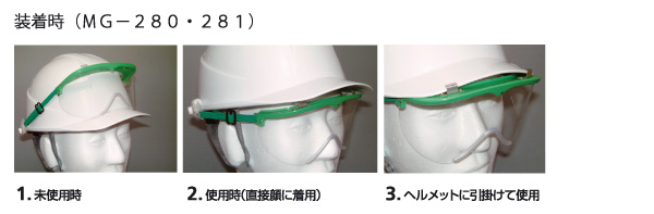 簡易ゴーグル ＭＧ－２８０ Ｕ金具付 中| 保護メガネ | 【ミドリ安全 