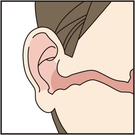 耳栓の挿入方法　1