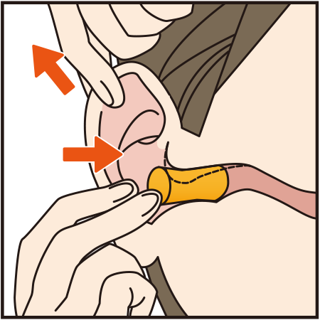 耳栓の挿入方法　3