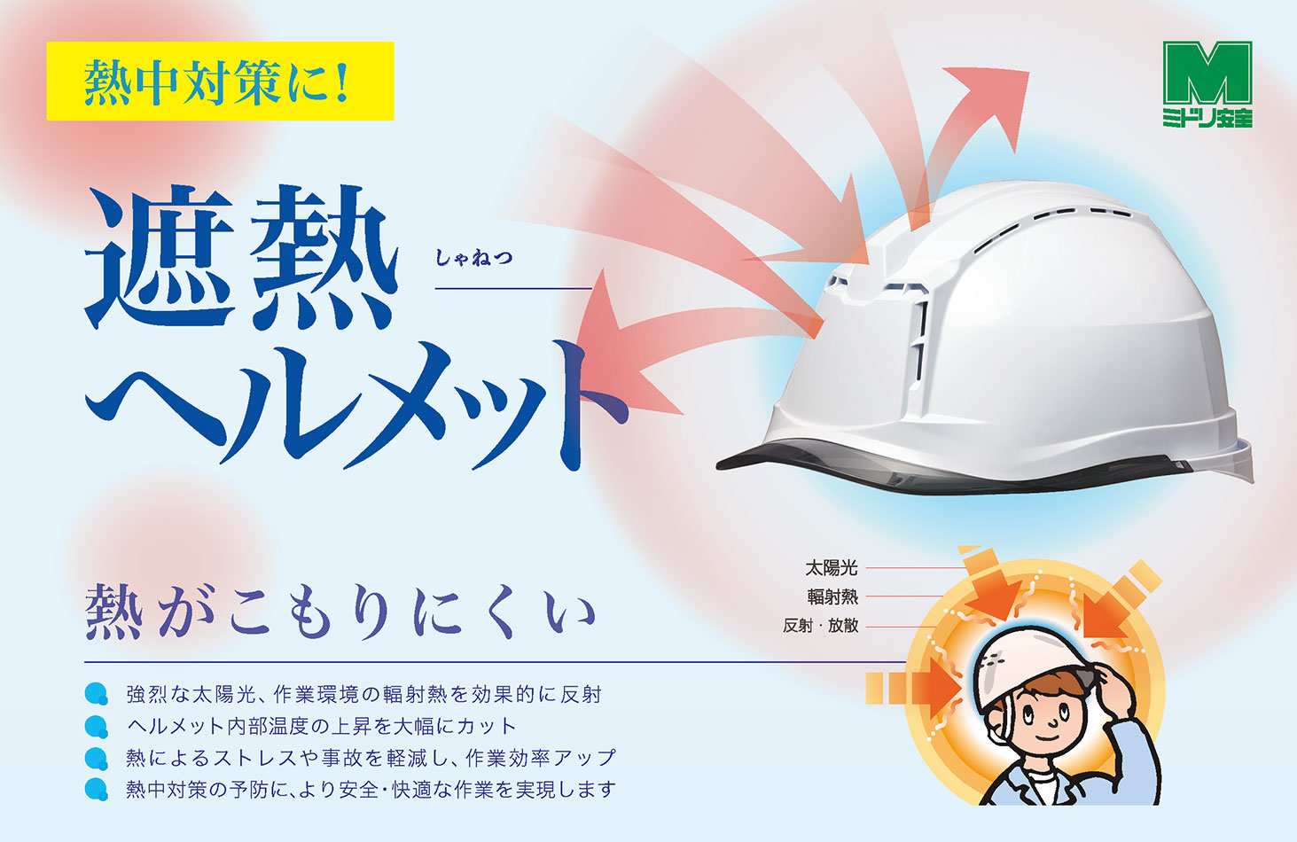 遮熱 しゃねつ ヘルメット ヘルメット ミドリ安全 公式通販