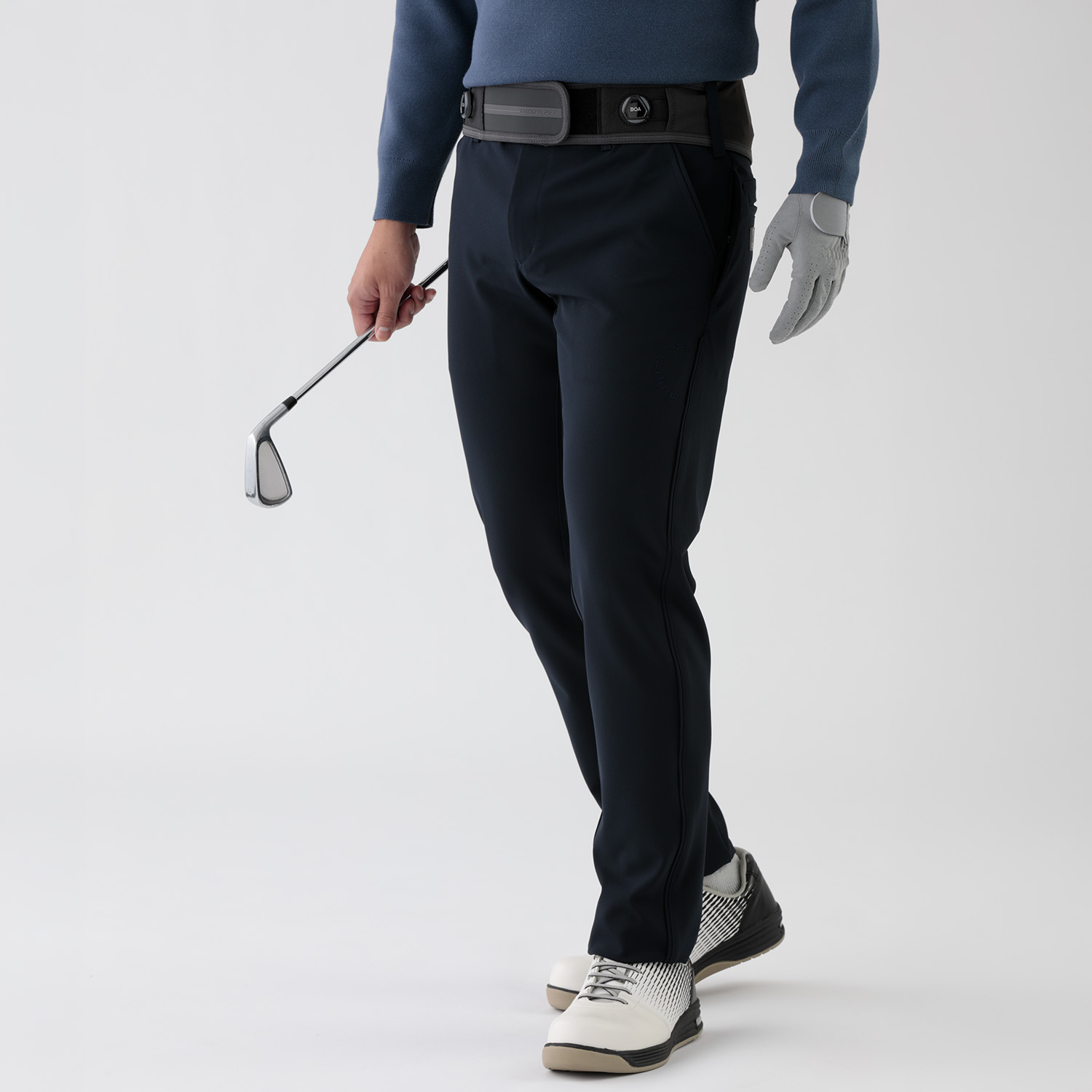 【新品】 MIDORI PF1 腰部保護ベルト一体型 ゴルフパンツ L ネイビー 腰部保護ベルト一体型ゴルフパンツ MIDORI PF1 | 【ミドリ安全】公式通販