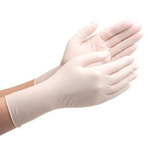 天然ゴム手袋　ベルテ６１０Ｎ　粉なし　ホワイト