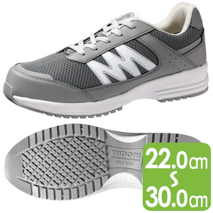 超軽量耐滑作業靴 WL－110 （ひもタイプ） グレイ | 【ミドリ安全