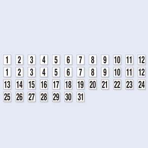 日付数字ゴムマグネット 301－33 | 【ミドリ安全】公式通販