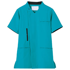 ベルデクセル スクラブ VEM7008上 ターコイズ×ブラック