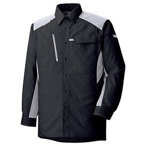 ベルデクセルフレックス 男女共用シャツ VES2779上 チャコール