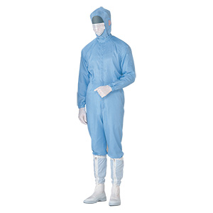 クリーンウェア 超静電クリーンスーツ Ｃ１５１５Ｂ ブルー| 作業服