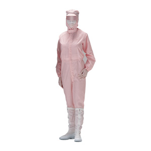 クリーンウェア 超静電クリーンスーツ Ｃ１５１５Ｐ ピンク| 作業服