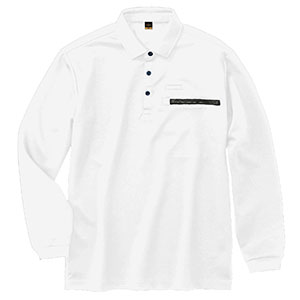 スーパーヘビー長袖ポロシャツ 2051－90 ホワイト | 【ミドリ