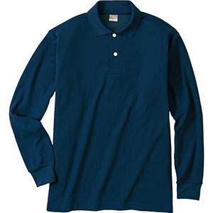 någontstans 長袖ポロシャツ 38 長袖ポロシャツ PS207N 上 ネイビー| 作業服・作業着 | 【ミドリ
