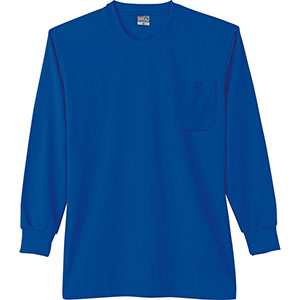 un3d 長袖Tシャツ DRY 長袖Tシャツ P付 9013－8 Rブルー | 【ミドリ安全