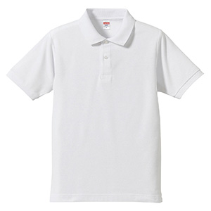 AGATTO ポロシャツ ホワイト　L 5．3oz ドライカノコ ユーティリティーポロシャツ 5050－01