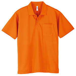 ドライポロシャツ ポケット付き 00330－AVP 015 オレンジ