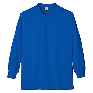 DRY 帯電防止 長袖Tシャツ 8121 8 Rブルー 6L | 【ミドリ