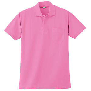 半袖ポロシャツ （胸ポケット付） Ｋ２７２ １３ ピンク| 作業服・作業 