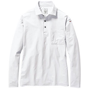 長袖シャツ ユニセックス 235－29 ホワイト （S～XXL