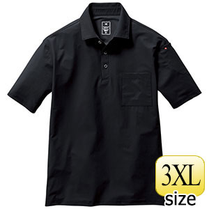 半袖シャツ ユニセックス 237－35 ブラック （3XL
