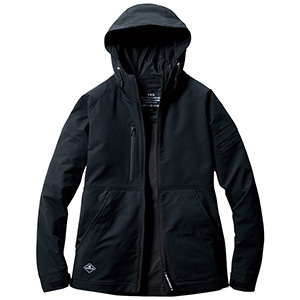 フーディジャケット ユニセックス 9515－35 ブラック （S～XL