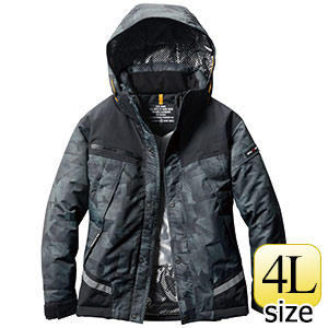 防水防寒ジャケット ユニセックス ７６１０－６６ スプリットブラック