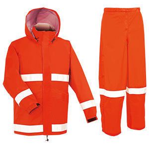 通常フード＋ヘルメットインフード付 AP－700 レスキューオレンジ