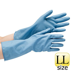 ニトリル炊事用手袋 ベルテ270 ブルー LL 10双 | 【ミドリ安全