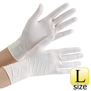 ニトリル手袋 ベルテ７１５ （極薄手） Ｌ ホワイト 粉なし ３００枚