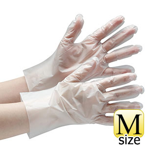 ポリエチレンディスポ手袋 ベルテ591 クリア M 5000枚