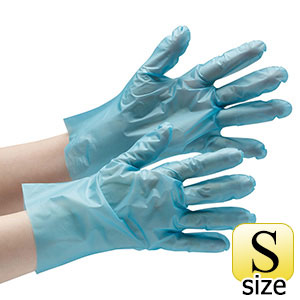 ブルーレーベル 手袋 青 ポリエチレンディスポ手袋 ベルテ592 ブルー S 5000枚