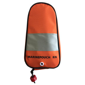 救命浮輪 マリンポーチ ＲＮ型 膨張式 縦型オレンジ | 【ミドリ