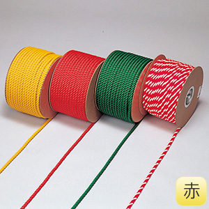 カラーロープ RE－61R 赤 283061 | 【ミドリ安全