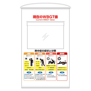 現在のWBGT値ポケット式標識セット HO－5122A | 【ミドリ