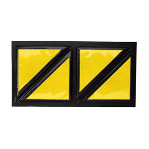 スクエア反射クッション 866－42 黄／黒 | 【ミドリ安全】公式通販