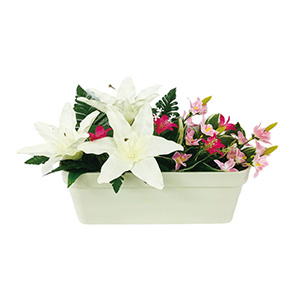 造花ミニプランター 935－35 カサブランカ | 【ミドリ安全】公式通販