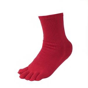 丈夫な靴下 五本指カカト付 赤 3足組 SS－315－3P丈夫な靴下