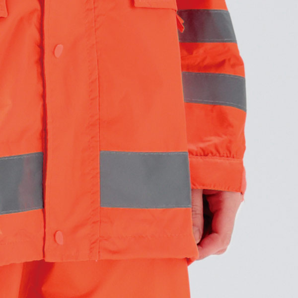 ふるさと割】 ミドリ安全: 雨衣 レインベルデＮ 高視認仕様 上衣 蛍光オレンジ Ｌ RAINVERDE-N-UE-OR-L  RAINVERDENUEOR オレンジブック 8357355