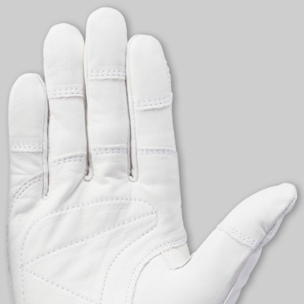トンボ 牛革製手袋 ホワイト×オレンジ C-308R M   1点